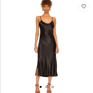 ENZA COSTA black slip dress NWOT